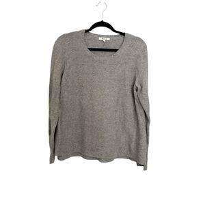Madewell Sweater Women XL Gray Riverside Texture Crew Neck Pullover F3447 Cotton